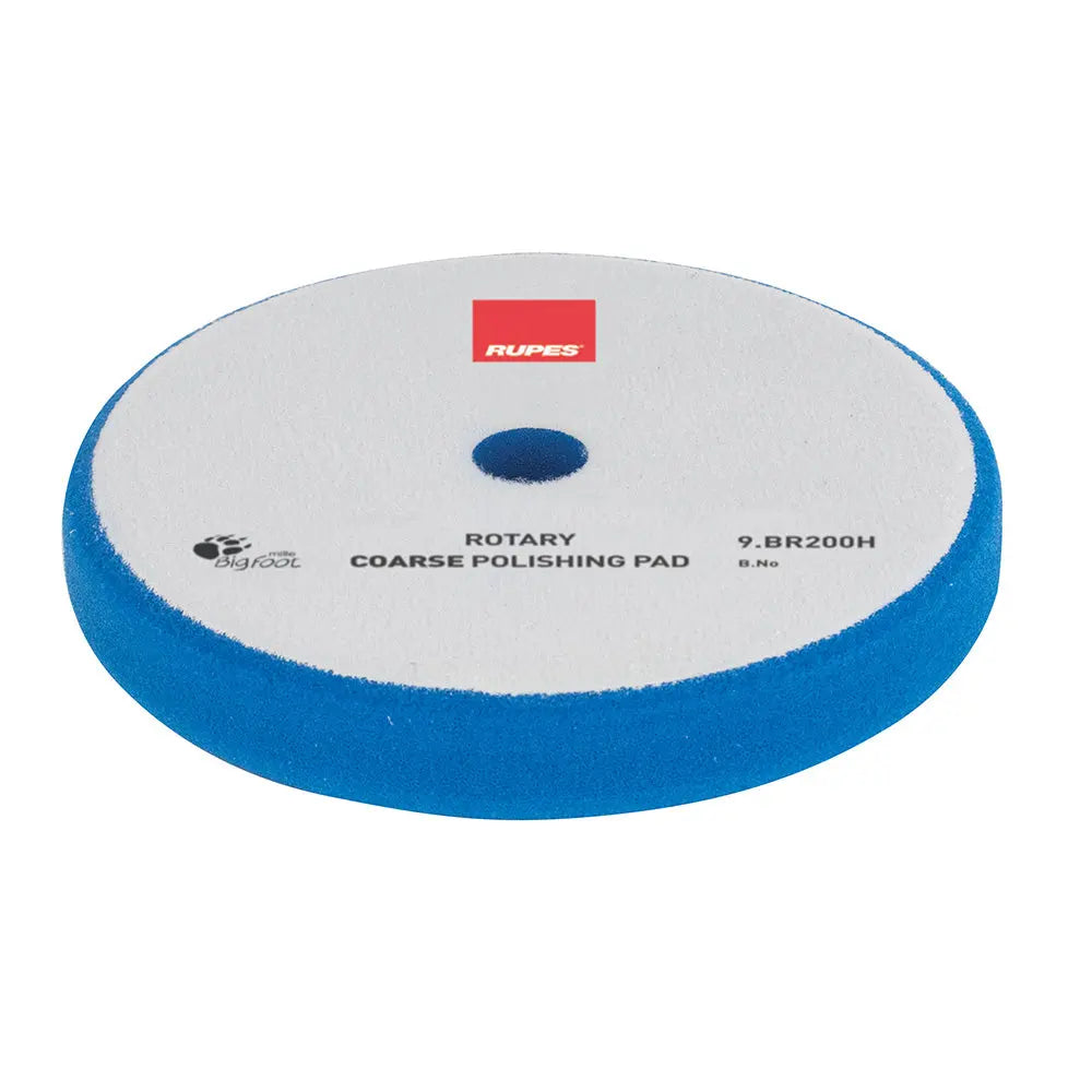 RUPES Rotary Coarse Polishing Foam Pad 7-inch Blue - Heavy Duty for Paint Correction