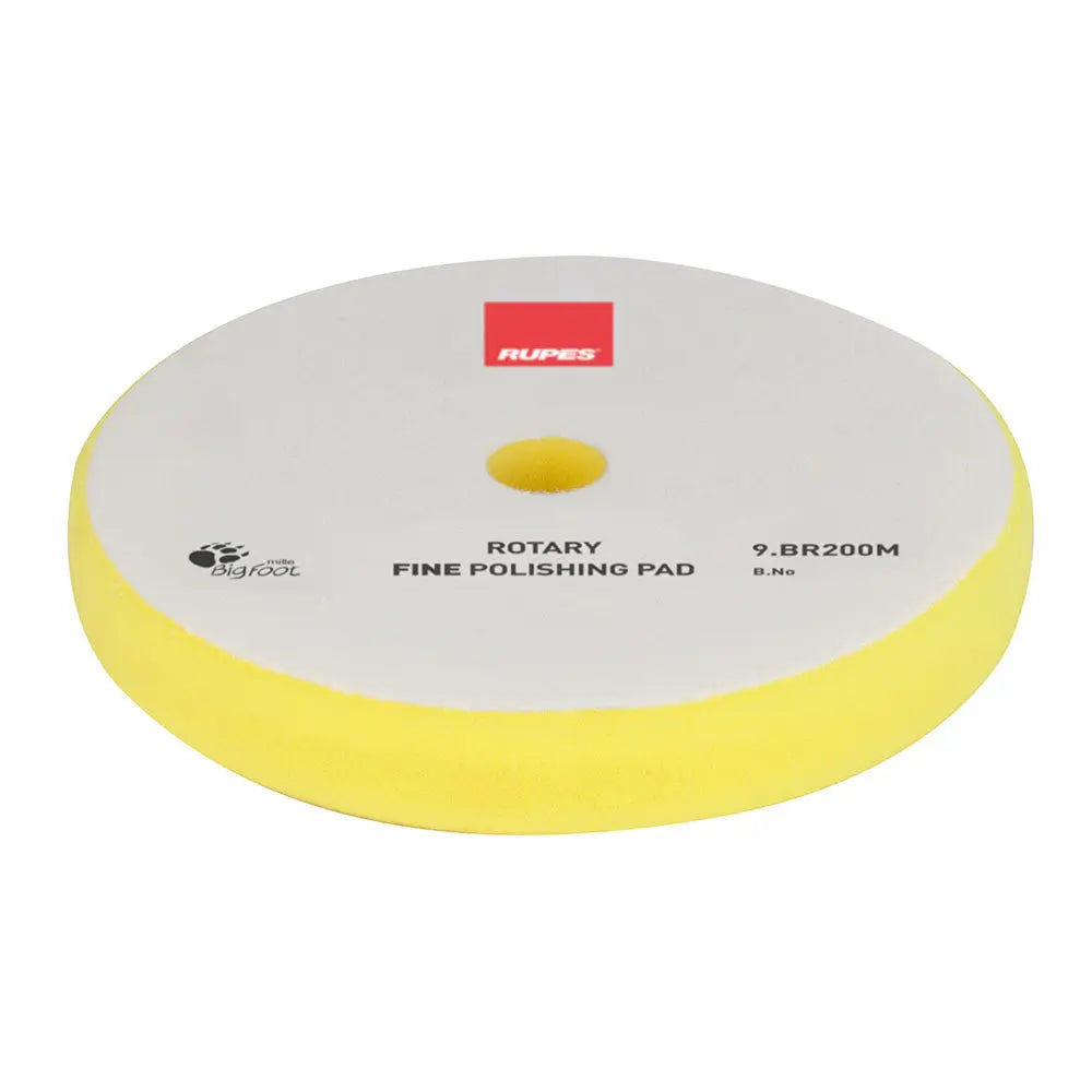 RUPES Rotary Fine Polishing Foam Pad 7-inch Yellow for High-Gloss Finish