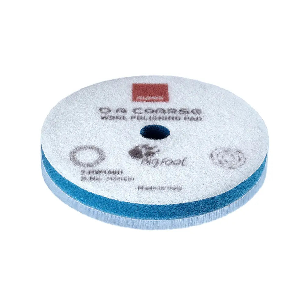 RUPES D-A Coarse Wool Polishing Pad 80mm - Blue for Heavy Paint Defect Removal