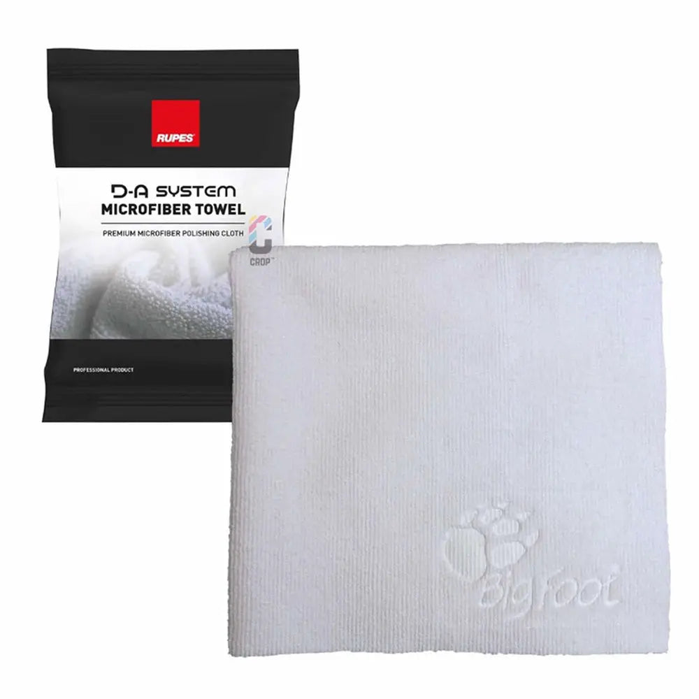RUPES D-A System Microfiber Towel 16x16 - White for Polishing and Detailing