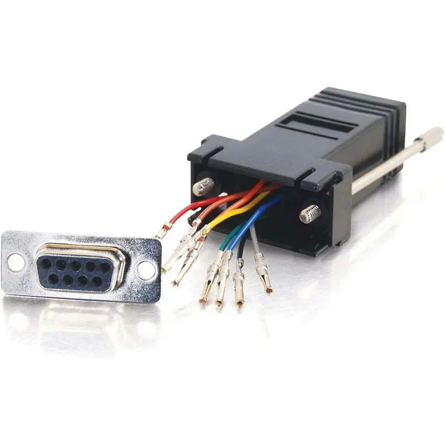 C2G RJ45 to DB-9 Female Modular Adapter - Black
