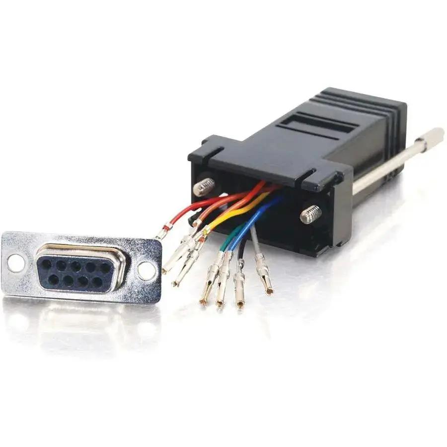 C2G RJ45 to DB9 Female Modular Adapter - Black by Legrand Group