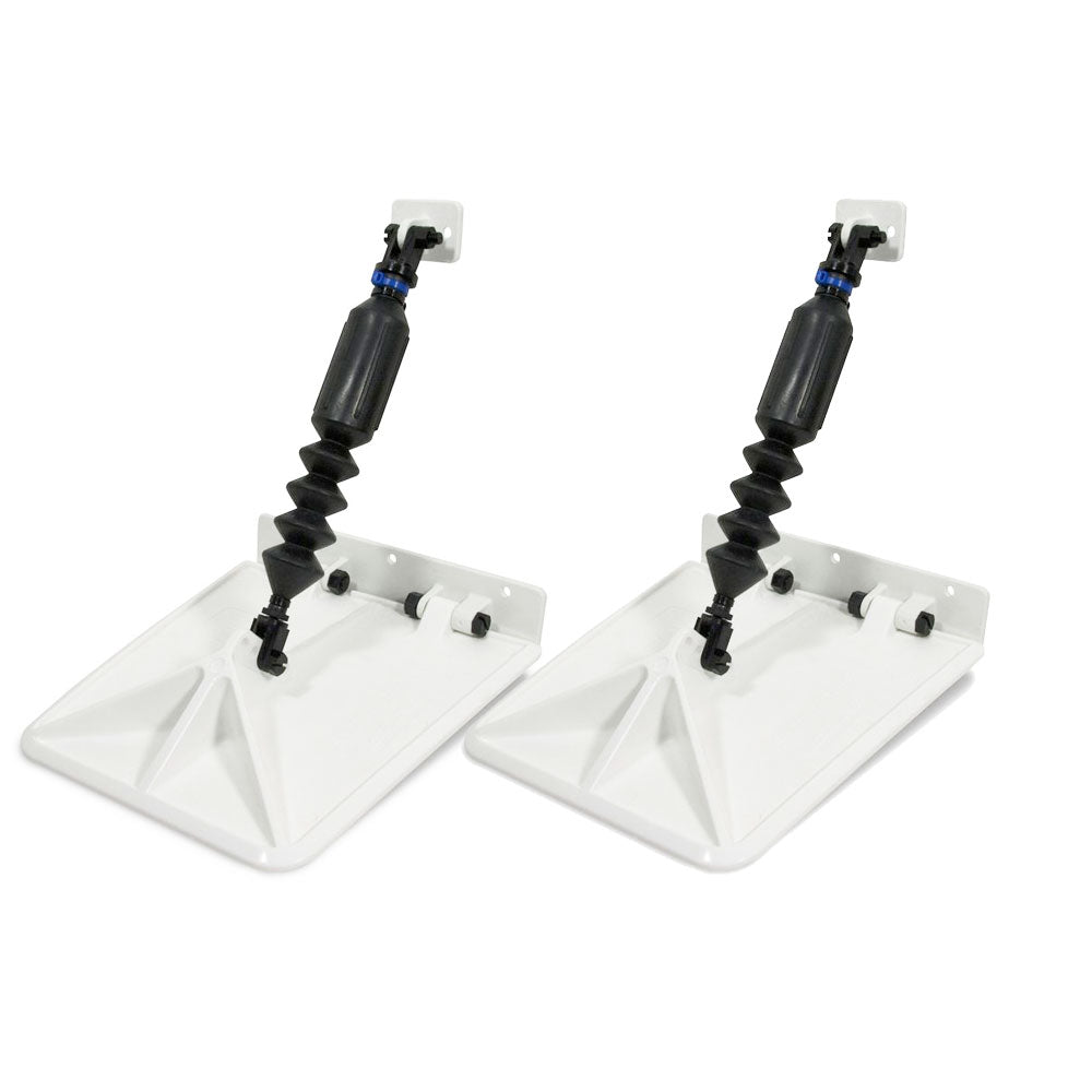 Lectrotab Smart Tabs SX 9.5 x 10 Trim Tabs for 18-20 Foot Boats with 150-240 HP - White