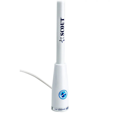 Scout 5' White VHF Antenna 3dB Nylon Ferrule with 5M RG-58 Coax - Model PF AN NVHF00002T