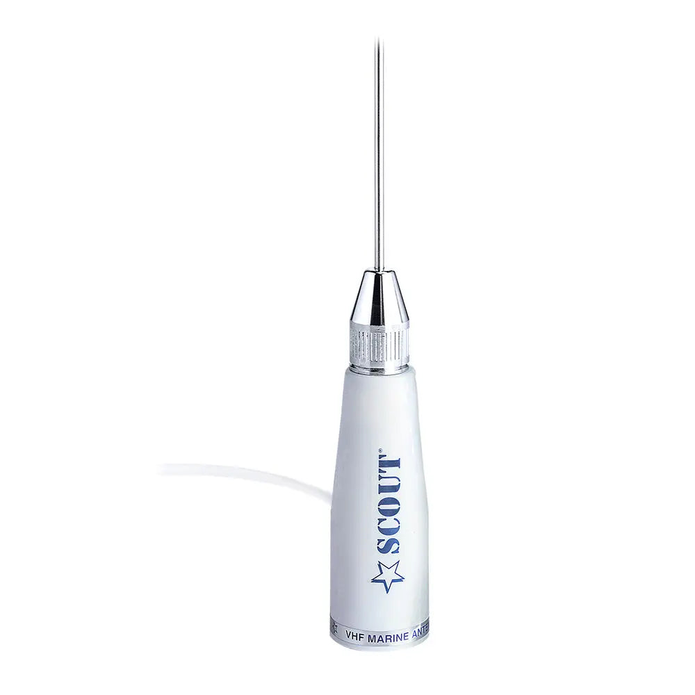 Scout 3.3' Stainless VHF Whip Antenna with 5M RG-58 Coax KS23A for Small Boats and RIBs