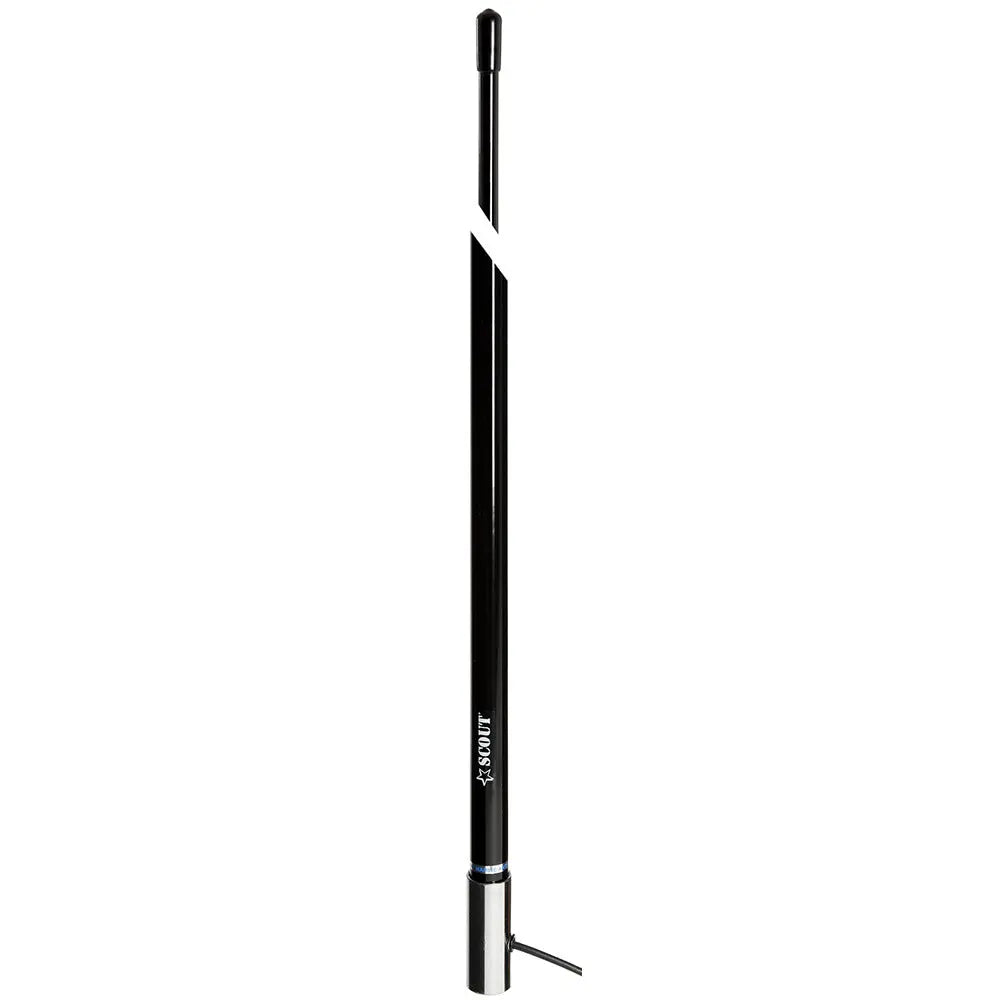 Scout 8' Black VHF Antenna with 6dB Gain and Stainless Steel Ferrule - Model PF AN NVHF00009T