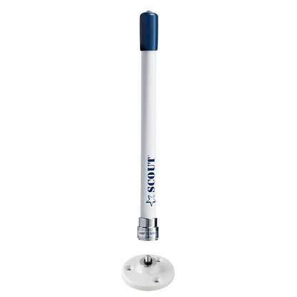 Scout 9-Inch Stubby White VHF Antenna with Quick Mount and 5M RG-58 Coax Cable - Part Number PF AN NVHF00025