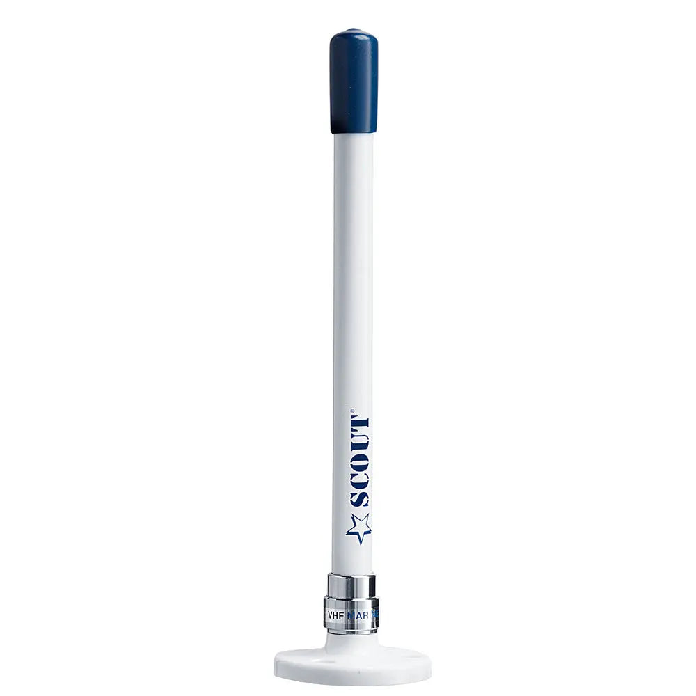 Scout 9-Inch Stubby White VHF Antenna with Quick Mount and 5M RG-58 Coax Cable - Part Number PF AN NVHF00025