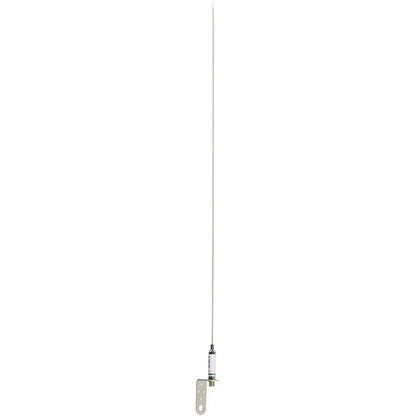 Scout 3' Stainless Steel VHF Whip Antenna with Bracket for Sailboats – 3 dB Gain, No Cable