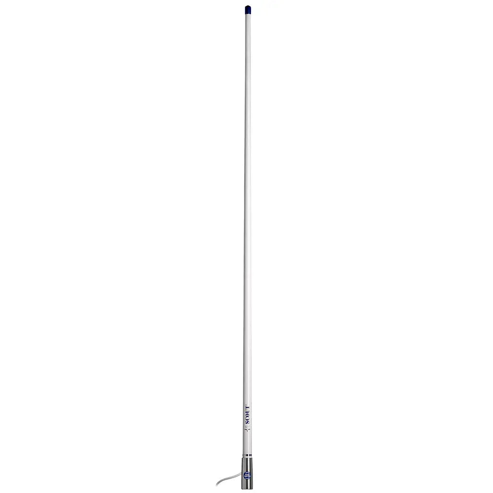 Scout Titan Series 4' White VHF Antenna with 3dB Gain, Stainless Steel Ferrule, 5M RG-58 Cable & PL-259 Connector