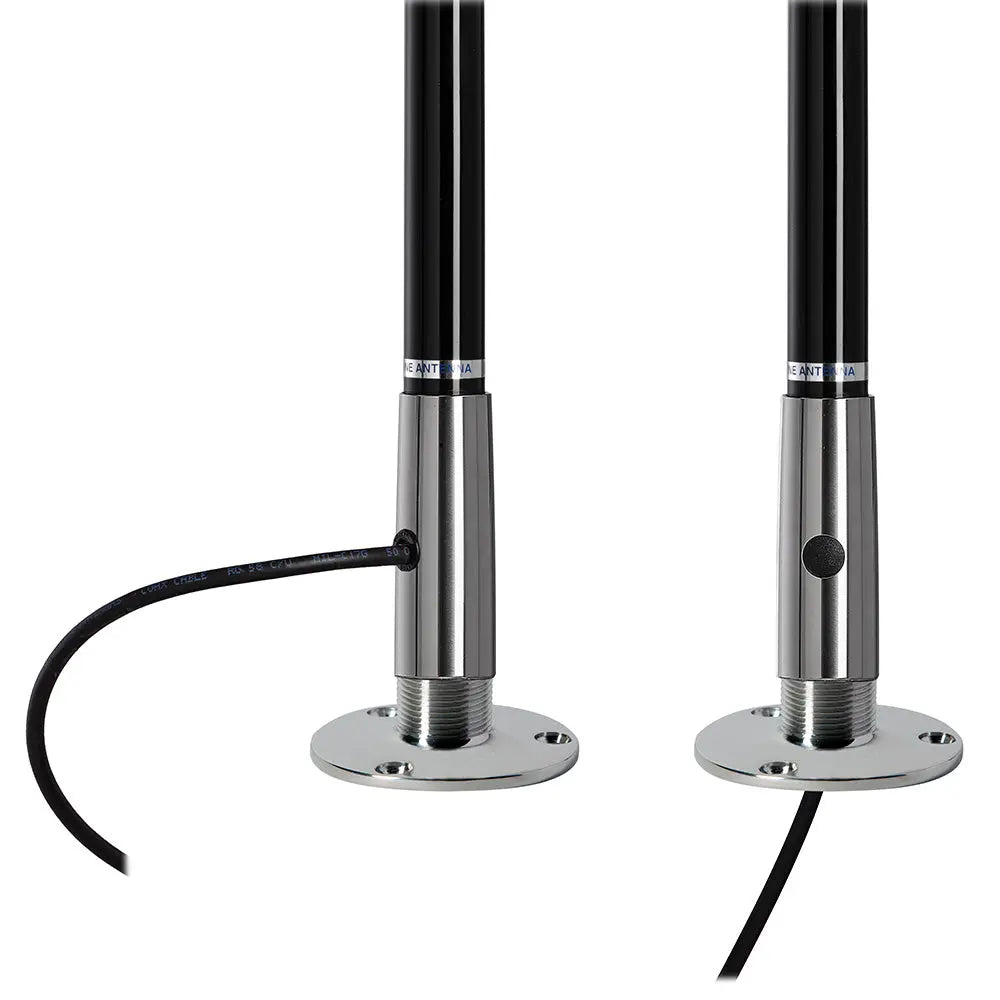Scout Titan Series 4 ft Black VHF Antenna with Stainless Steel Ferule and 5M RG-58 Coax Cable