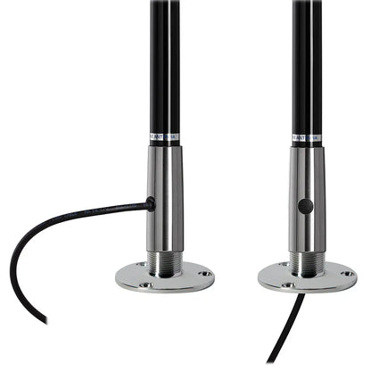 Scout Titan Series 4 ft Black VHF Antenna with Stainless Steel Ferule and 5M RG-58 Coax Cable
