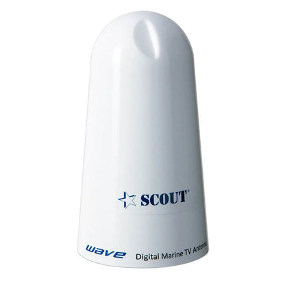Scout Wave 4-Inch White Omnidirectional TV Antenna with 25dB Gain and 10M Coax Cable