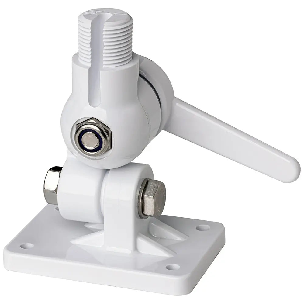 Scout Four-Way Nylon Ratchet Mount - White for Marine Antennas, Part PF AC NBASE001