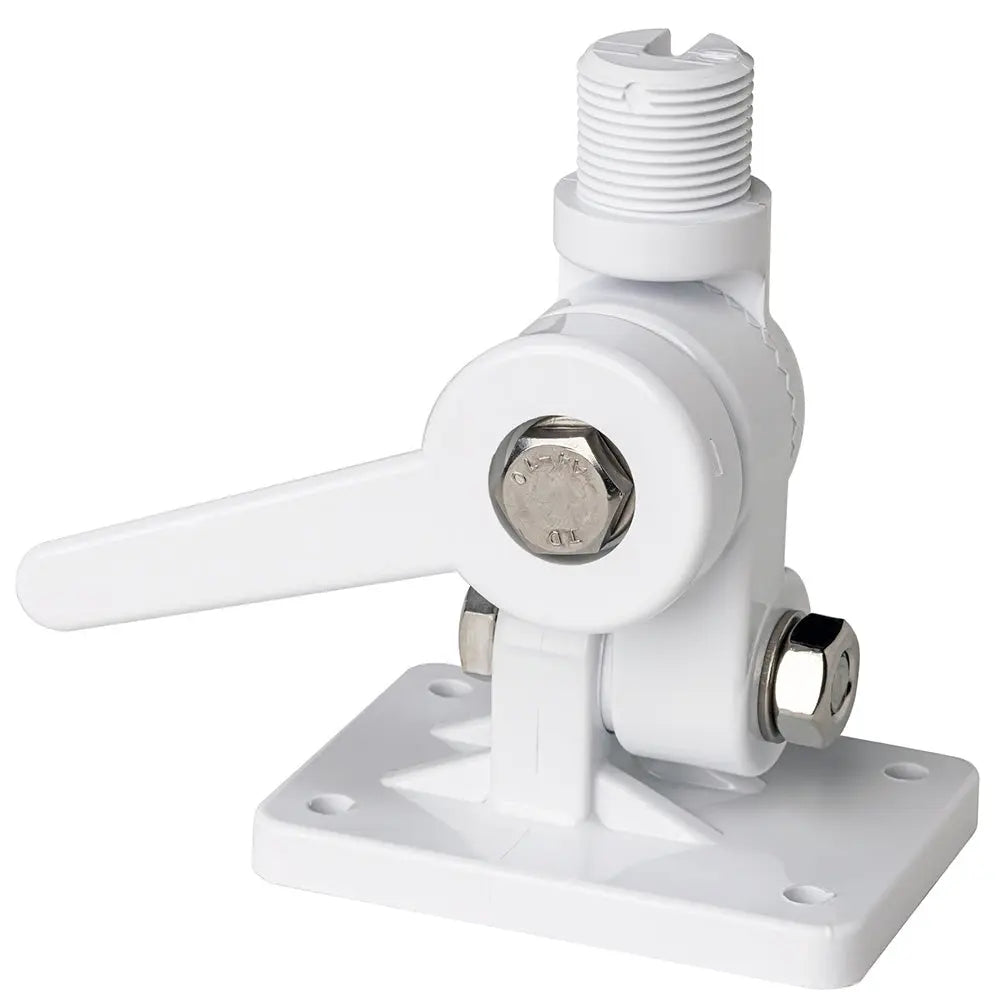 Scout Four-Way Nylon Ratchet Mount - White for Marine Antennas, Part PF AC NBASE001