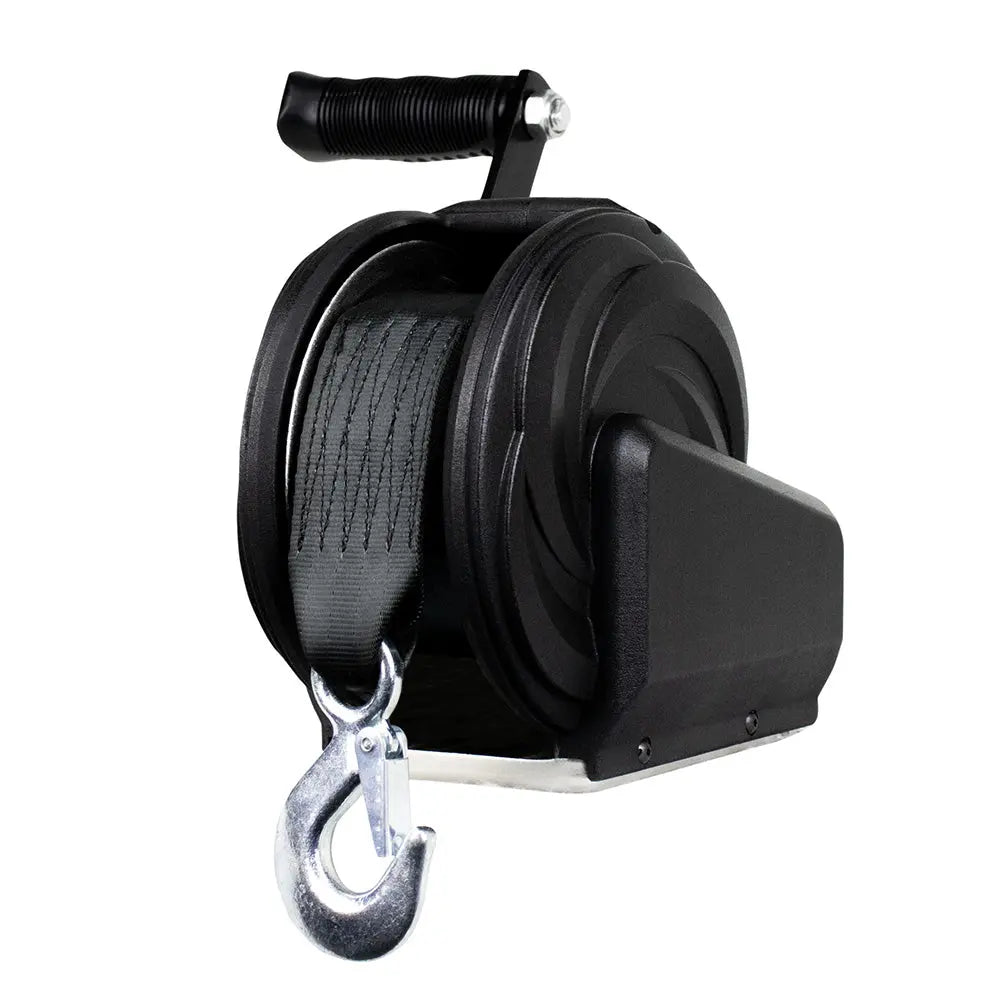 Powerwinch Select Series 1,000 lb Winch with 8-Inch Crank Arm - Carbon Black