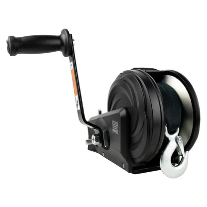 Powerwinch Select Series 2,000 lb Capacity Two-Speed Hand Winch with 8-Inch Crank Arm in Carbon Black