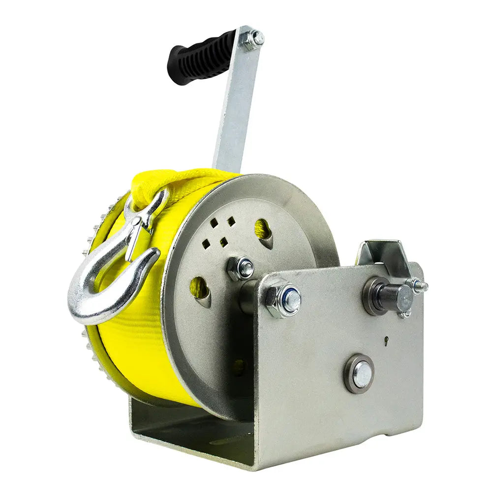 Powerwinch Utility Series 3,200 lb Two-Speed Zinc Winch with 9-Inch Crank Arm