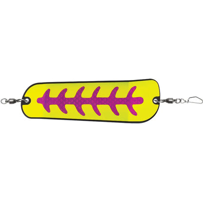 Luhr-Jensen Money Roll Flasher 8-1/4 inch Nuclear Carbon Glow