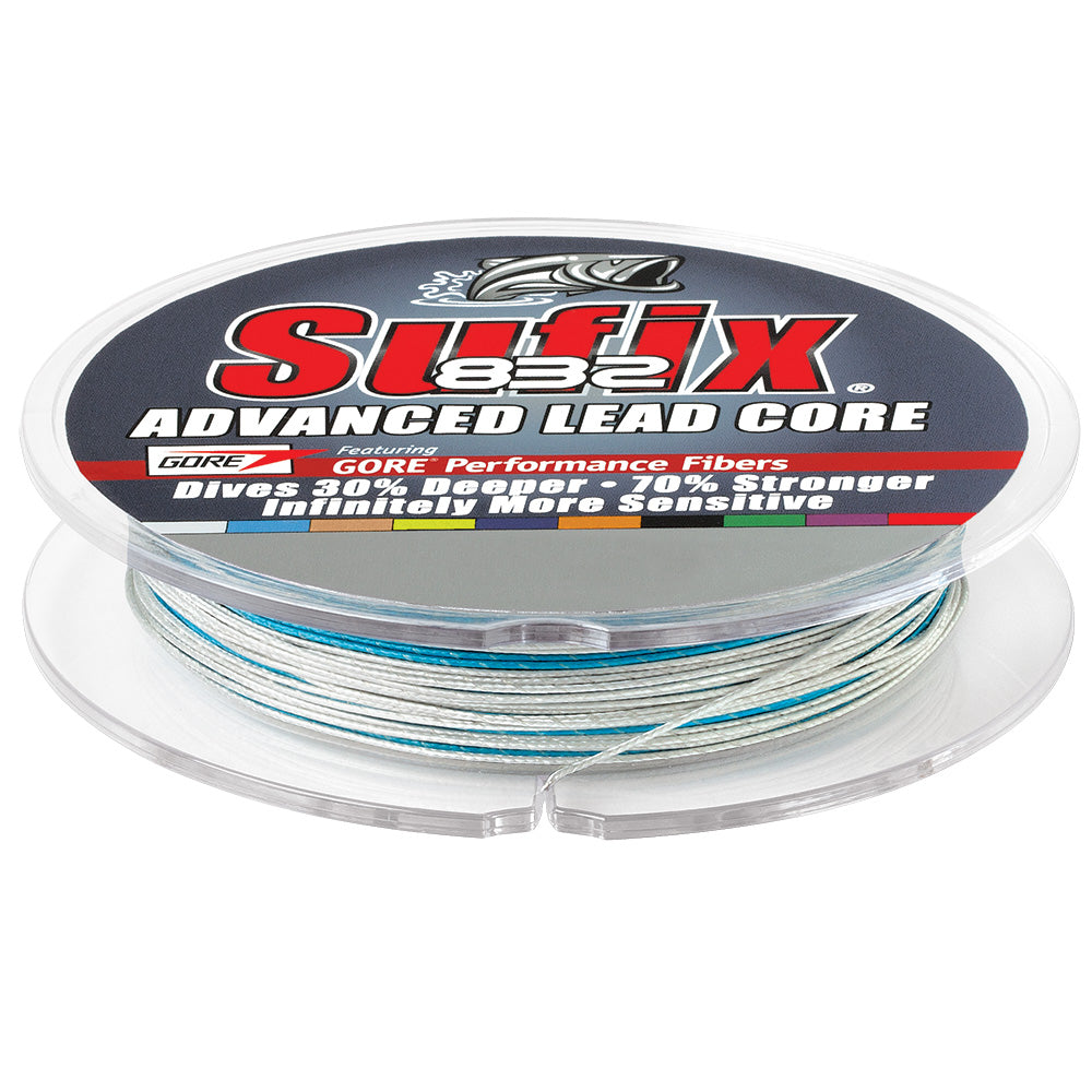 Sufix 832 Advanced Lead Core Line - 27lb - 10-Color Metered - 100 Yards