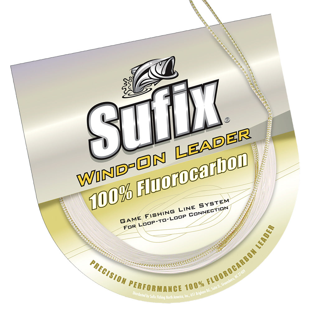 Sufix Wind-On 100% Clear Fluorocarbon Leader - 100 lb, 11 Yards