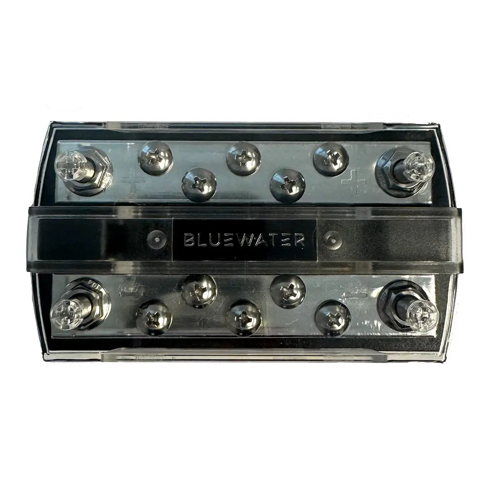 Bluewater 10 Position 150AMP 1/4 Inch Busbar with Cover, Part Number 312700-B-022