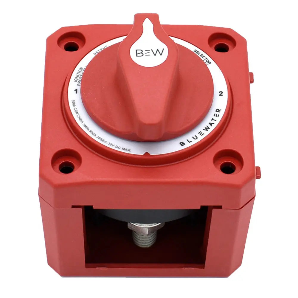 Bluewater OFF/1/2 Battery Switch - Surface Mount, Red - Part Number 9800-008-11