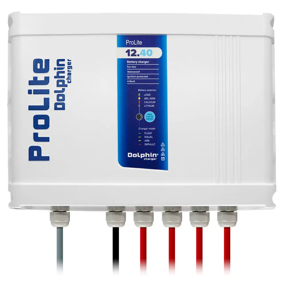 Dolphin Charger ProLite 4 Bank Marine Battery Charger - 12V 40A with Bluetooth Monitoring