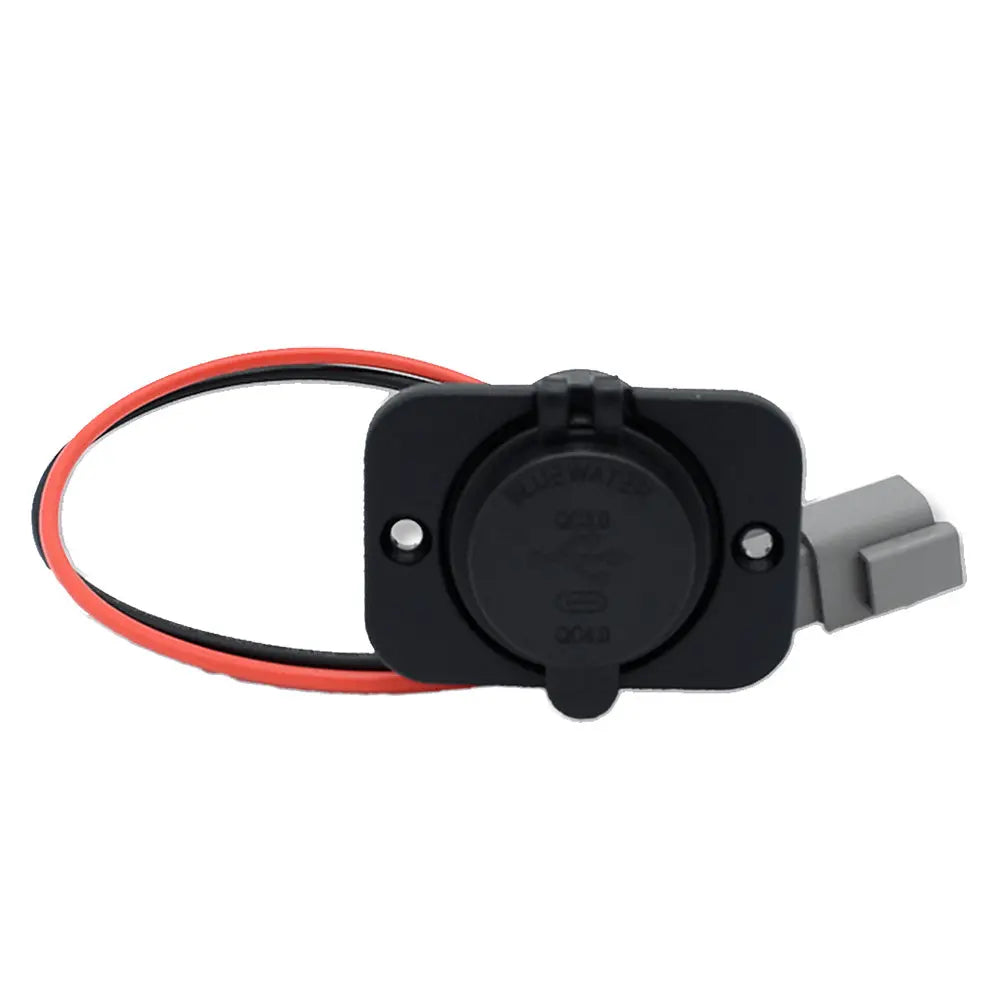 Bluewater USB/USB-C with Deutsch Connector & Plate - Panel-Mount Charger for Marine and Mobile Applications