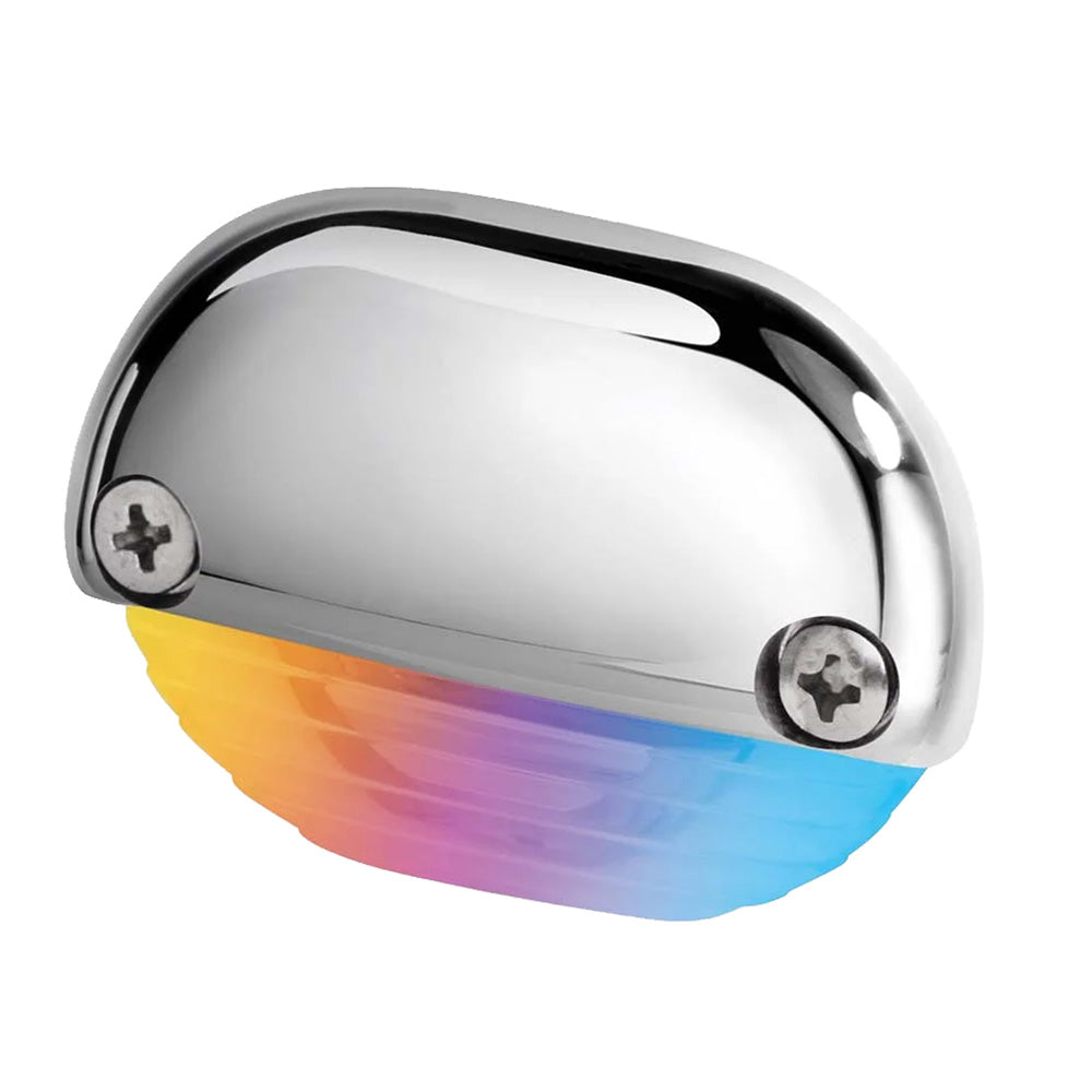 Hella Marine Apelo RGB Step Lamp with Stainless Steel Cap for Indoor and Outdoor Use