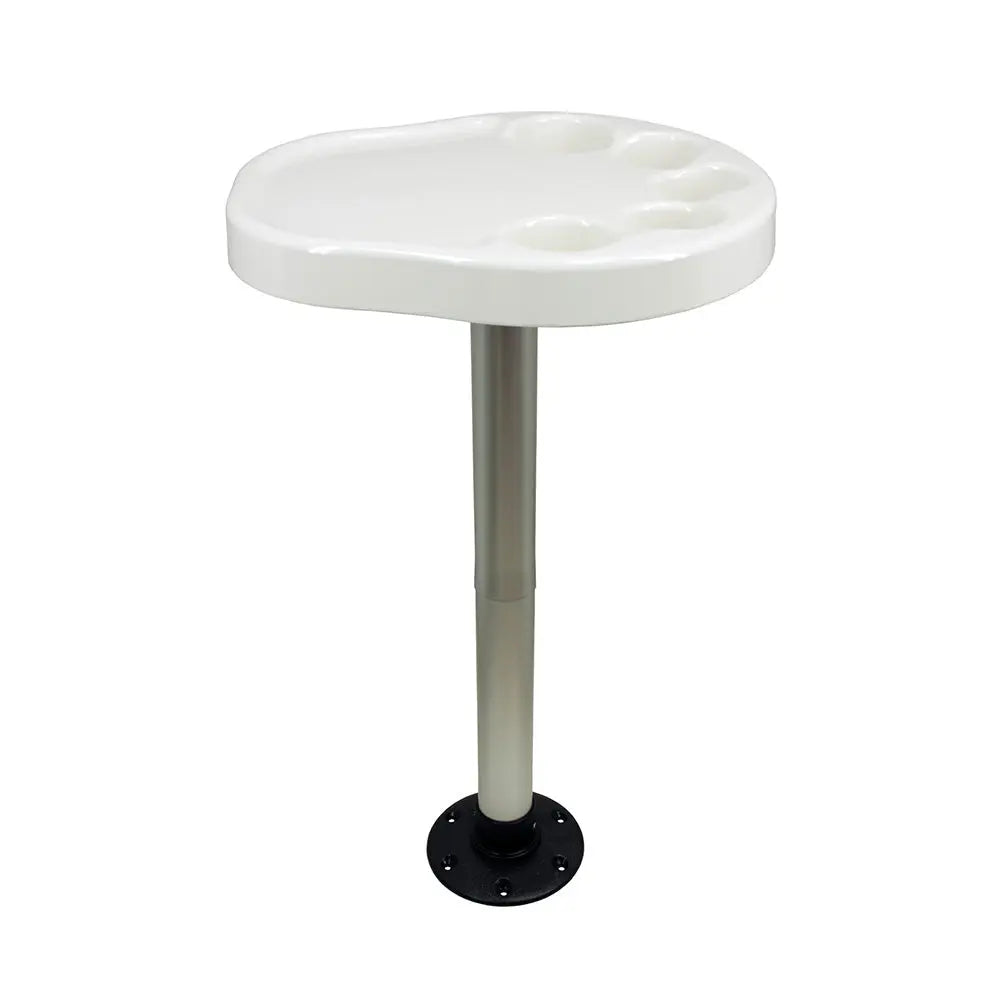 Springfield Marine Party Platter Thread-Lock Surface Mount Table Package in White