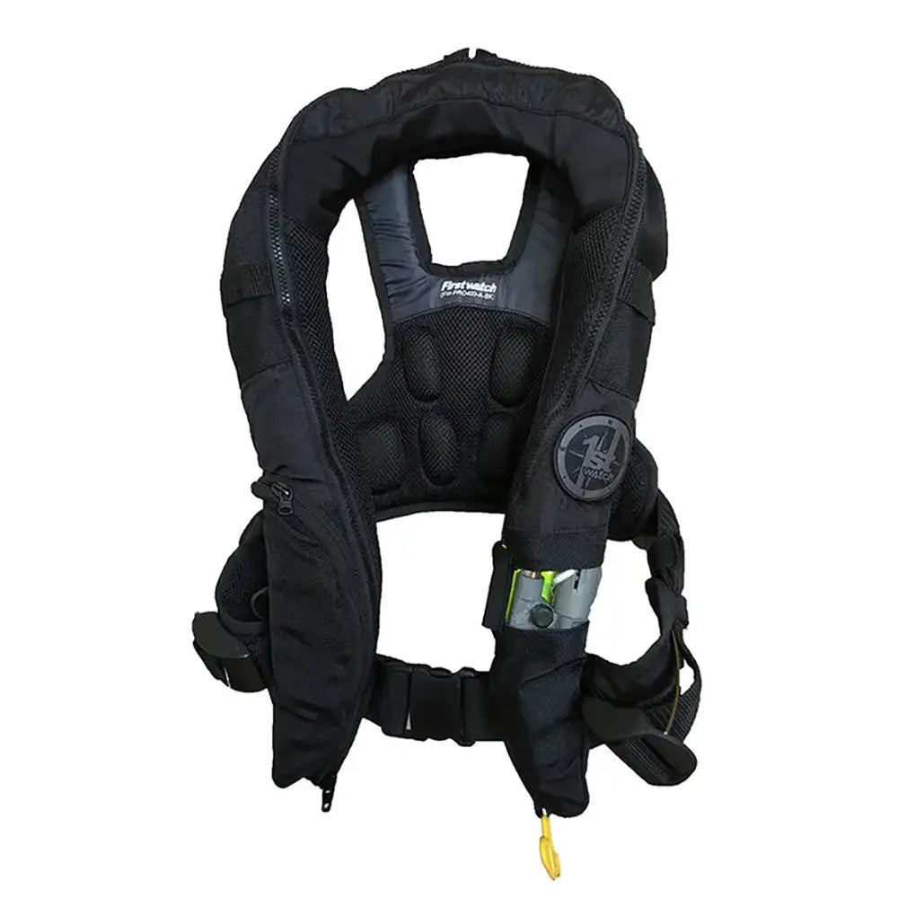 First Watch 38G Inflatable PFD - Black, Auto/Manual Convertible, USCG Approved
