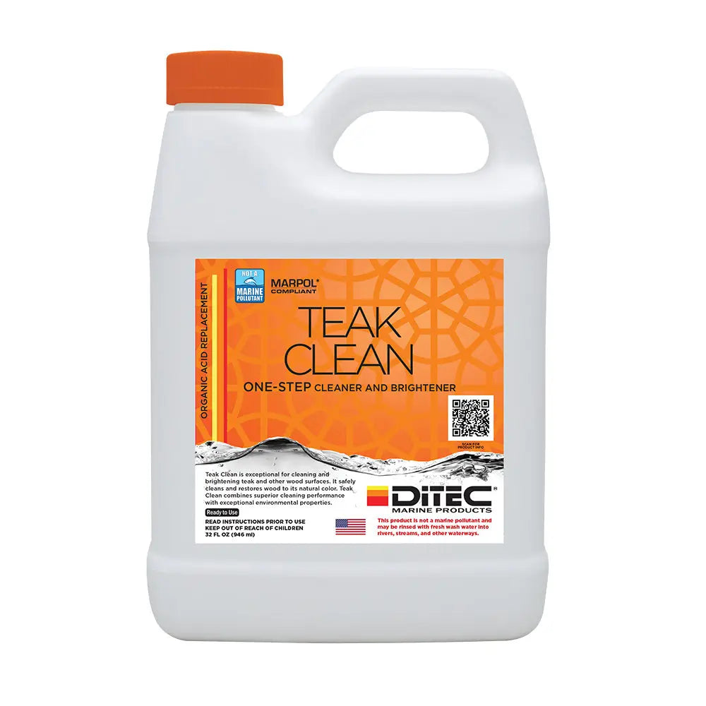 DiTEC Marine Products Teak Clean - 32oz Eco-Friendly Wood Surface Cleaner