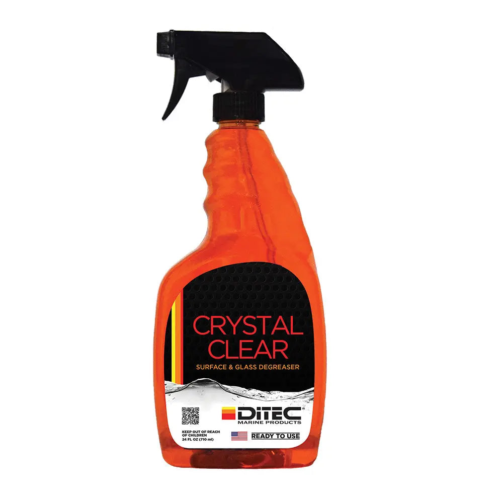 DiTEC Marine Products Crystal Clear 24oz Spray Bottle - Glass and Surface Cleaner