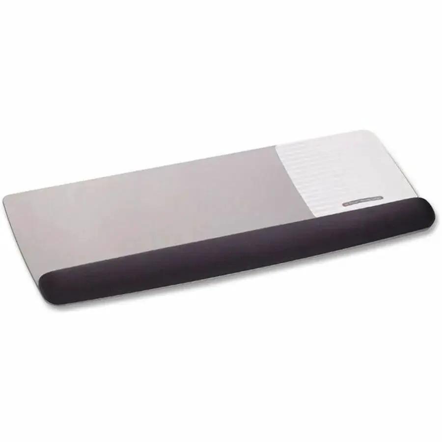 3M Gel Wristrest Platform for Keyboard and Mouse - Adjustable, Antimicrobial, Black Leatherette by 3M
