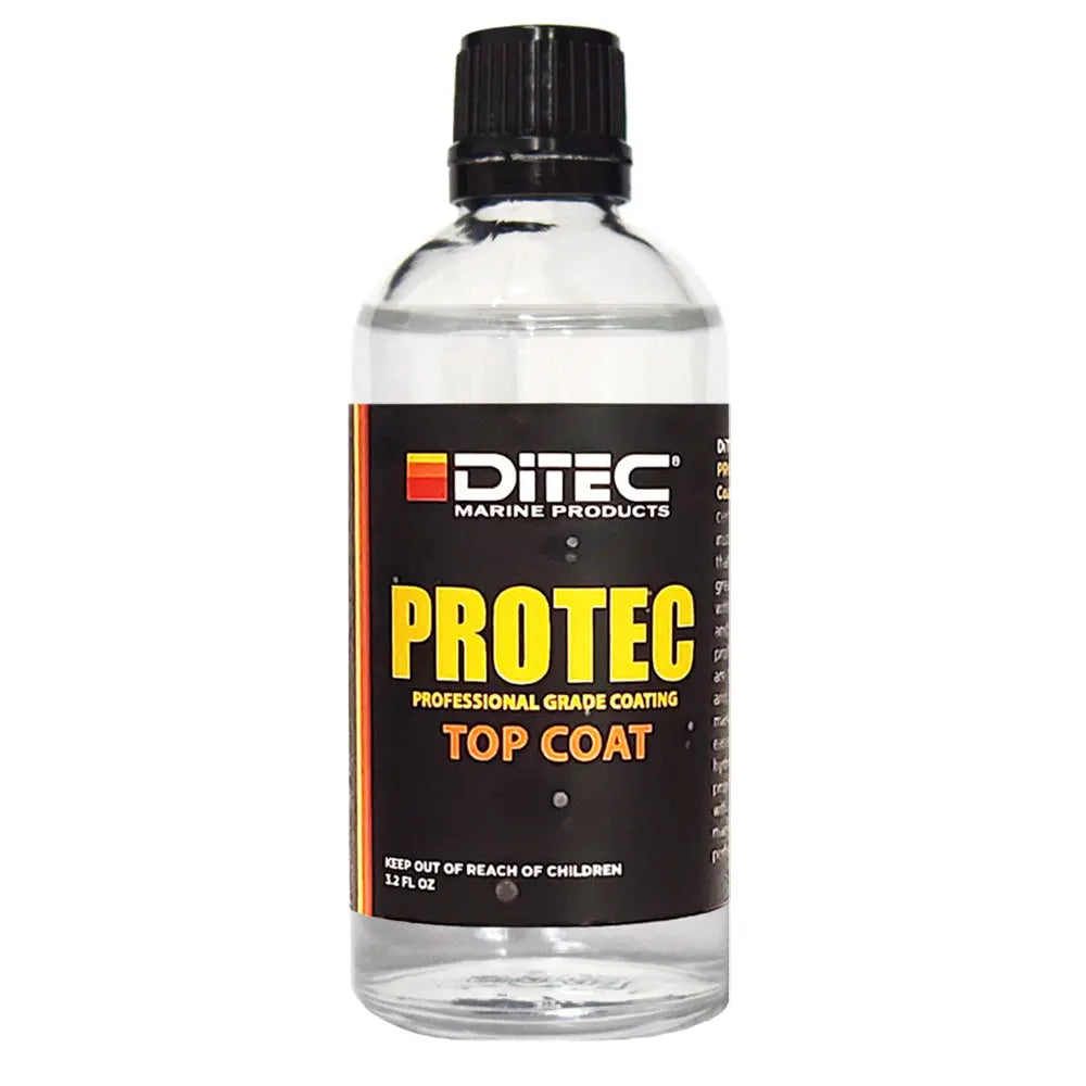 DiTEC Marine Products PROTEC Top Coat 100ml (3.2oz) - Professional Hydrophobic Resin Coating for Boats and Cars