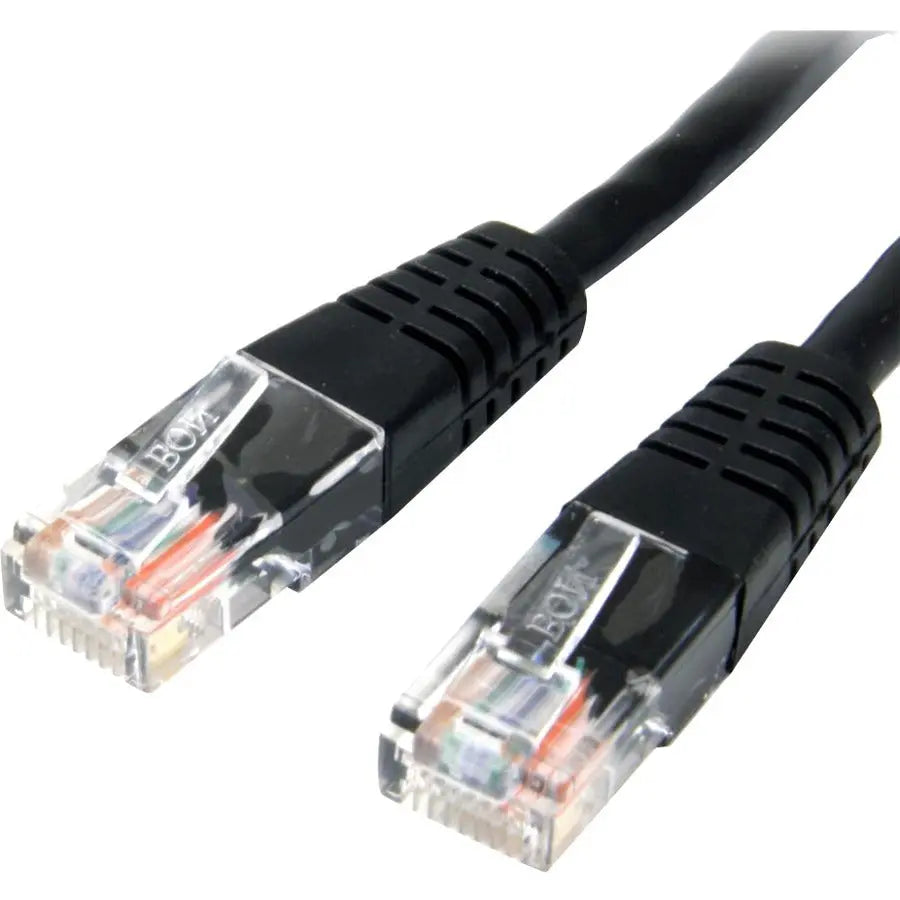 StarTech.com 25 ft Black Cat5e UTP Patch Cable with Molded Strain Relief