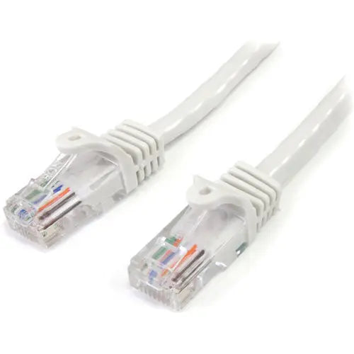 15FT WHITE CAT5E CABLE SNAGLESSCABL