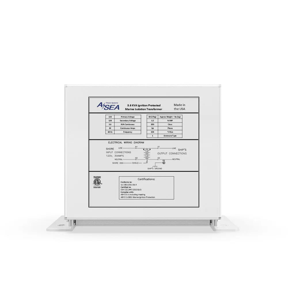 ASEA Power Systems 12 kVA Isolation Transformer for Marine Applications