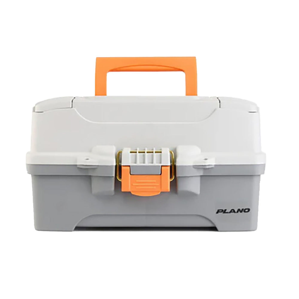 Plano Two-Tray Tackle Box - Light Grey and Dark Grey for Fishing Storage