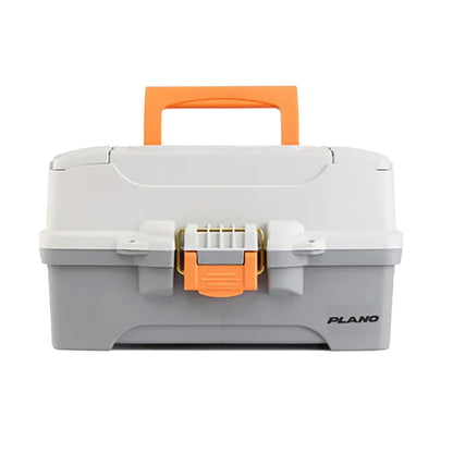 Plano Two-Tray Tackle Box - Light Grey and Dark Grey for Fishing Storage