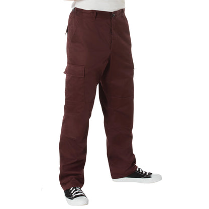 Rothco Tactical BDU Pants Maroon Size XL – Durable Military Cargo Pants with Multiple Pockets and Adjustable Fit