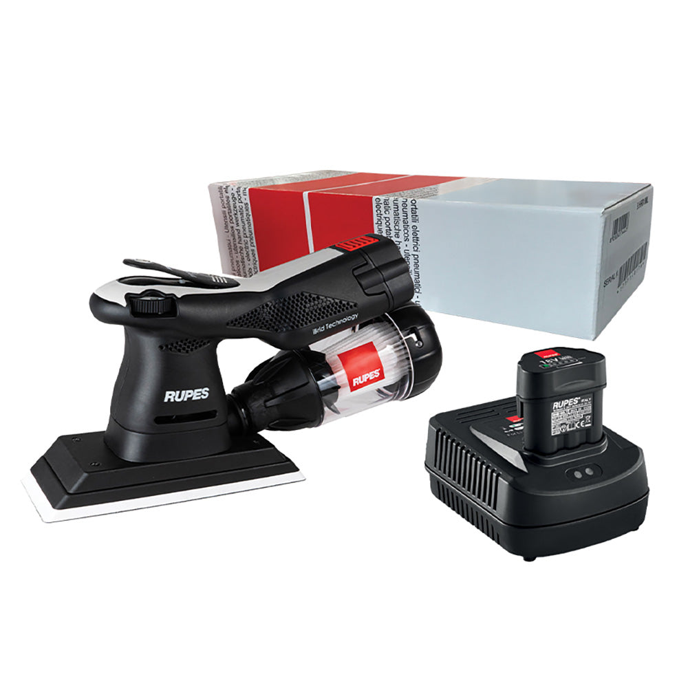 RUPES iBrid Orbital Mini Sander STB Kit – High-Performance Cordless and Corded Precision Sanding