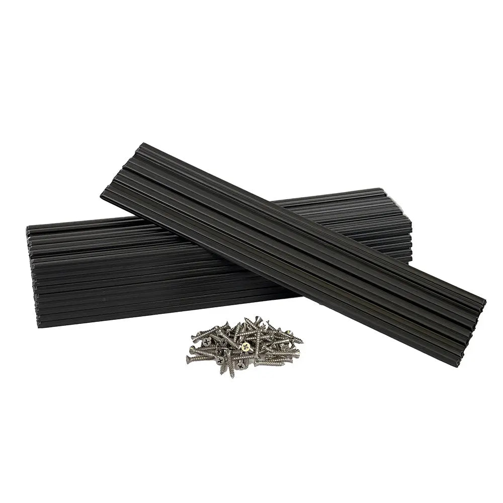 Caliber Marine Slides 3" x 15" Black - 10 Pack for Boat Trailers and Watercraft