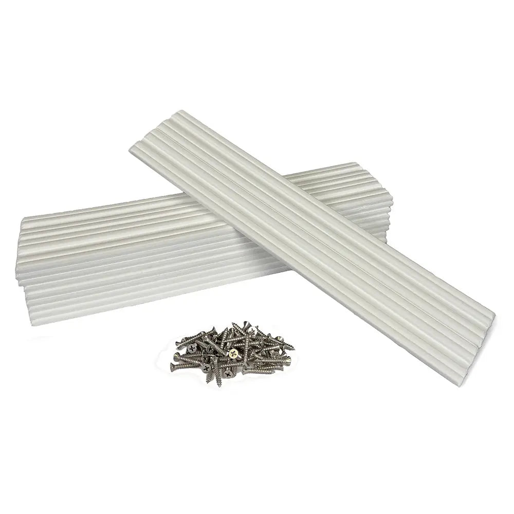 Caliber Marine Slides 3"x15" White - 10 Pack for Boat Launching and Watercraft Handling