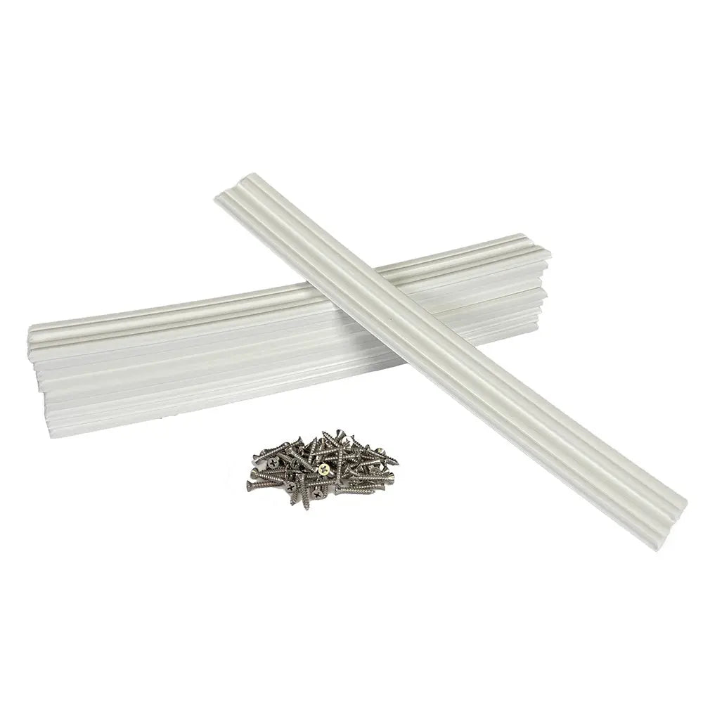 Caliber Marine Slides 1.5 x 15 Inches White - 10 Pack for Boat Launching and Trailers