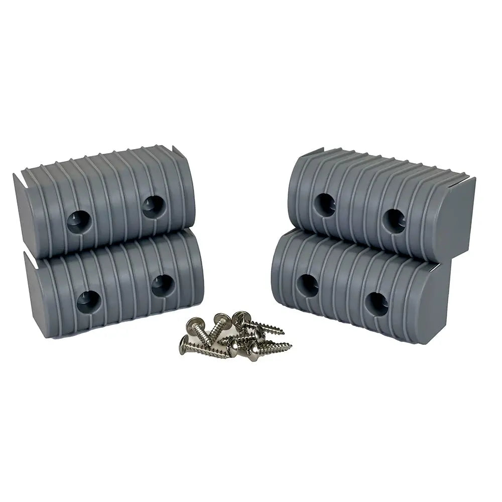 Caliber BunkWrap End Cap 2x4 Grey Accessory Kit with Stainless Steel Hardware (4-Pack)