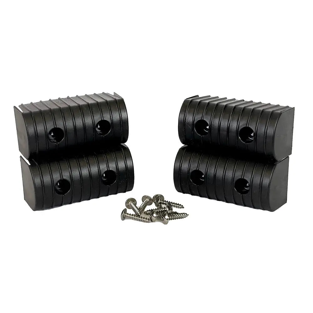 Caliber BunkWrap End Cap 2x4 Black Accessory Kit with Stainless Steel Hardware – 4-Pack