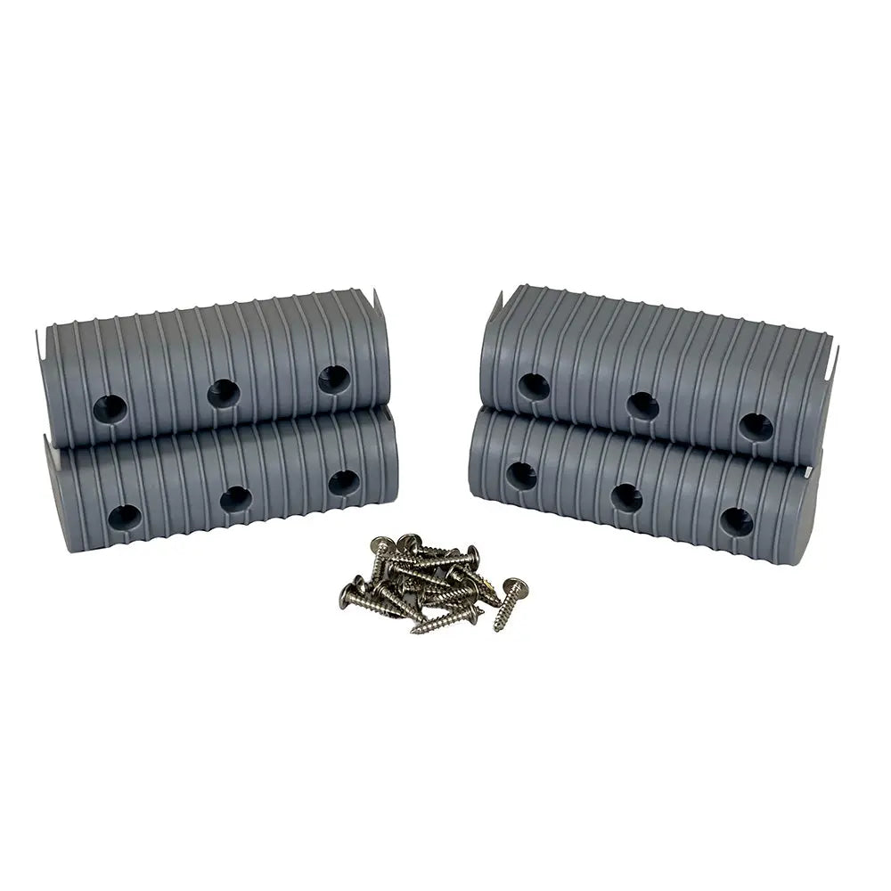 Caliber BunkWrap End Cap 2x6 Grey Accessory Kit with Stainless Steel Hardware - 4 Pack