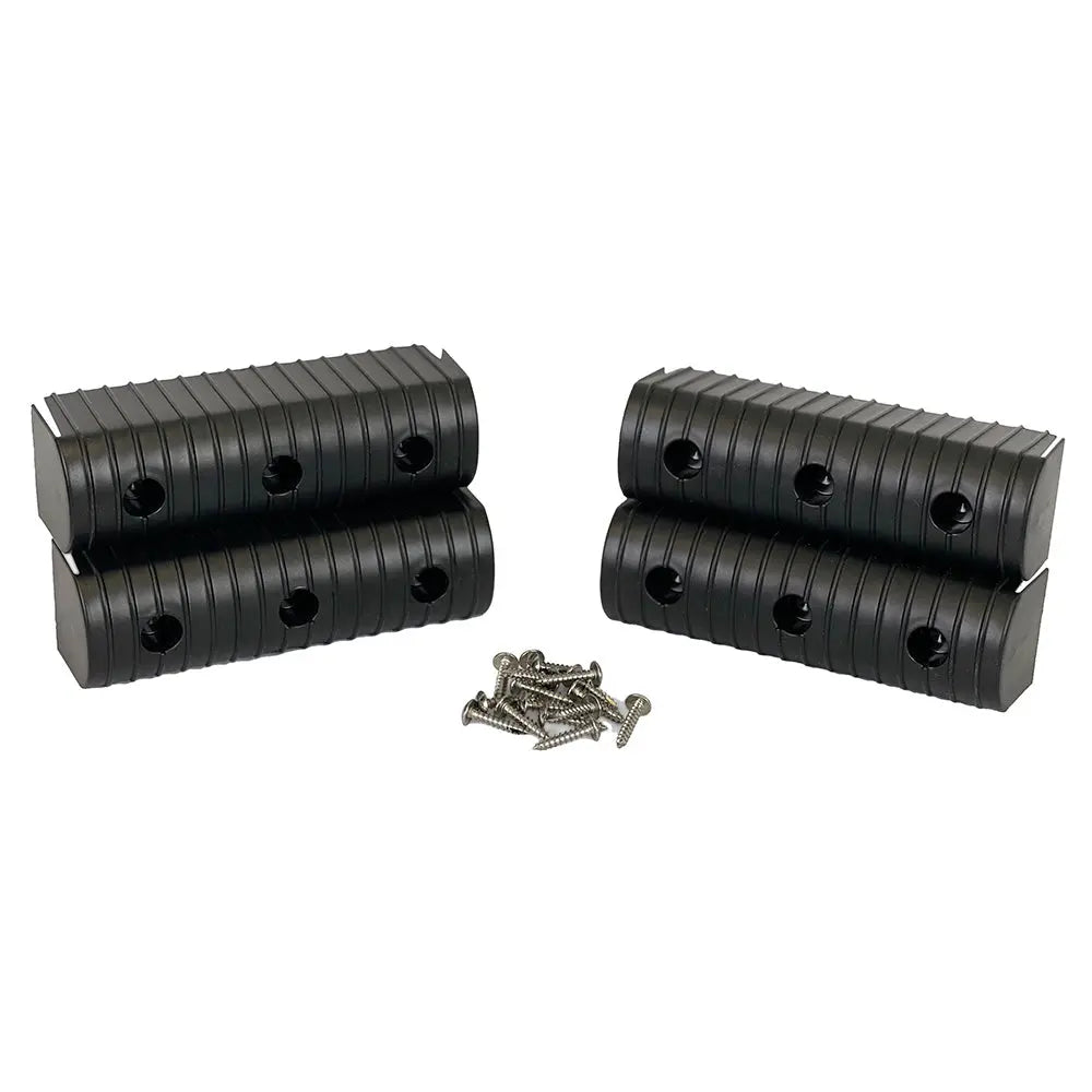 Caliber BunkWrap End Cap 2x6 Black Accessory Kit with Stainless Steel Hardware (4-Pack)